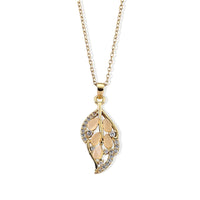 Lab Created White Cat''s Eye, Simulated Diamond Pendant in Goldtone with ION Plated YG Stainless Steel Necklace (16-18 Inches) 4.00 ctw
