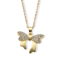 Simulated Diamond Pendant in Goldtone with ION Plated YG Stainless Steel Necklace (16-18 Inches) 2.00 ctw4493998