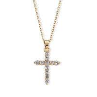 Simulated Diamond Pendant in Goldtone with ION Plated YG Stainless Steel Necklace (16-18 Inches) 2.00 ctw 4494010