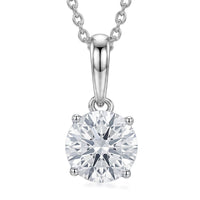 10K White Gold Luxuriant Lab Grown Diamond (G-H, SI) Starlit Drop Pendant with Sterling Silver Necklace (18-20 Inches) 1.00 ctw