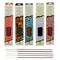 Ankur Treasure Chest 5 Sets of 40 Pack Black Cherry, Strawberry, Frankincense, Nag Champa Incense Sticks - Long Lasting Fragrance for Relaxation, Meditation, Yoga, Aromatherapy.