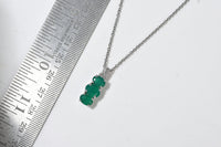 EverTrue Green Onyx Pendant in Platinum Bond with Stainless Steel Necklace (20 Inches) 2.70 ctw