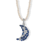 GP Celestial Dream Collection Kashmir Kyanite, Multi Gemstone Pendant with Beaded Necklace (20 Inches) in Rhodium Over Sterling Silver 43.50 ctw