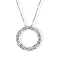Luxuriant Lab Grown Diamond (G-H,SI) Pendant Necklace (20 Inch) in Rhodium Over Sterling Silver 1.00 ctw