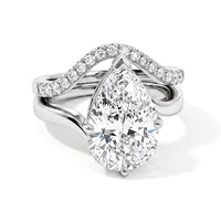 950 Platinum Luxuriant Lab Grown Diamond (G, VS) Set of 2 Stackable Ring (Size 6.00) 5.40 ctw