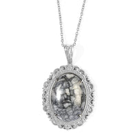 EverTrue Austrian Pinolith 28.60 ctw Pendant Necklace in Stainless Steel 20 Inches