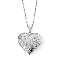 Heart Pendant Necklace (20-22 Inches) in Stainless Steel
