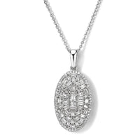 Lab Grown Diamond G-H SI 1.00 ctw Pendant Necklace in Rhodium Over Sterling Silver 20 Inch