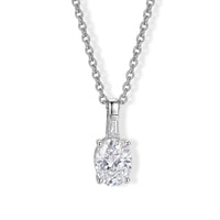 EverTrue Moissanite 2.00 ctw Pendant in Platinum Bond with Stainless Steel Necklace 20 Inches