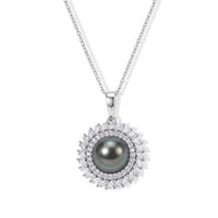 D''Joy Premium South Sea Pearl, Moissanite Pendant Necklace (20 Inches) in 18K Vermeil YG Over Sterling Silver 1.00 ctw