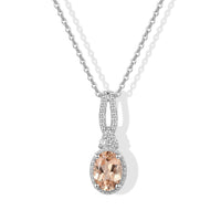 D''Joy Yellow Scapolite and White Zircon 1.15 ctw Pendant Necklace in Rhodium Over Sterling Silver 20 Inches