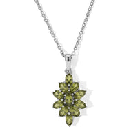 EverTrue Hebei Peridot Pendant in Platinum Bond with Stainless Steel Necklace (20 Inches) 2.85 ctw