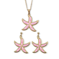 2 Piece Set - Fashion Earring and Fancy Necklace Pure White Stainless Steel