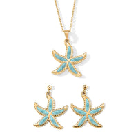 2 Piece Set - Fancy Earring and Fancy Necklace Pure White Stainless Steel