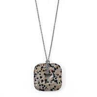 Galilea Rose Quartz 58.00 ctw Pendant in Silvertone with Stainless Steel Necklace 26 Inches