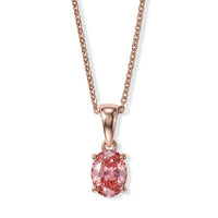 SGL Certified Luxuriant Lab Grown Pink Diamond Pendant Necklace (18 Inches) in 18K Vermeil RG Over Sterling Silver 1.10 ctw