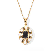 D''Joy Black Moissanite (Cush 8x6mm) Pendant Necklace (20 Inches) in 18K Vermeil YG Over Sterling Silver 1.60 ctw