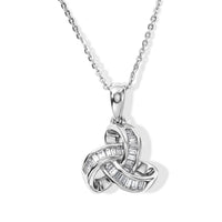 D''Joy White Diamond Pendant Necklace (20 Inches) in Rhodium Over Sterling Silver 0.25 ctw