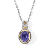 Pendant with Chain (Size 20) Stainless Steel 3.90 ctw