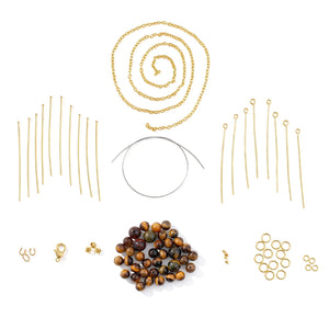 GCS Tigers Eye Necklace Kit 295.78 ctw