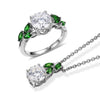 Moissanite & Chrome Diopside