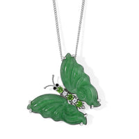 D''Joy Green Jade (D) and Multi Gemstone 11.30 ctw Pendant Necklace in Rhodium Over Sterling Silver 18 Inches