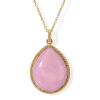 EverTrue Kunzite 10.30 ctw Pendant in 18K YG Plated with ION Plated YG Stainless Steel (20 Inches)