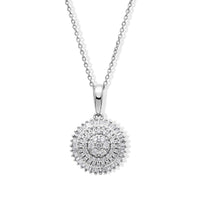 Luxoro Diamond 0.50 ctw Pendant Necklace in 10K White Gold (18 Inches)