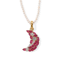 GP Premium Niassa Ruby (FF) and Multi Gemstone 4.50 ctw Pendant Necklace (20 Inches) in 18K Vermeil Yellow Gold Over Sterling Silver