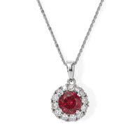 D''Joy Usambara Color Change Garnet, Moissanite Pendant Necklace in Rhodium Over Sterling Silver (18 Inches) 2.20 ctw