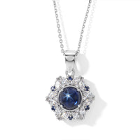 10K Yellow Gold AAA Blue Star Sapphire (DF), Luxuriant Lab Grown Diamond (E-F, VS) The Celestial Treasure Pendant Necklace (20 Inches) 9.15 ctw