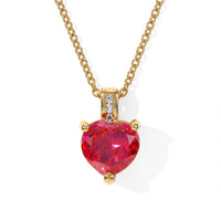 EverTrue Volcanic Triplet Quartz and Moissanite 4.00 ctw Pendant in 18K YG Plated with ION Plated YG Stainless Steel Necklace 20 Inches