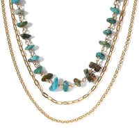 Set of 3 - Fancy Necklace in 18K YG Vermeil Sterling Silver 65.00 ctw