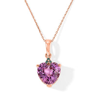 Luxoro AAA Patroke Kunzite and Paraiba Tourmaline 5.00 ctw Pendant Necklace in 10K Rose Gold 20 Inches