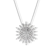 D''Joy Moissanite 2.40 ctw Pendant Necklace in Rhodium Over Sterling Silver 20 Inches