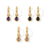 EverTrue Simulated Multi Diamond Set of 3 Hoop Earrings in 18K YG Plated (Ships in 10-12 Days) 6.40 ctw