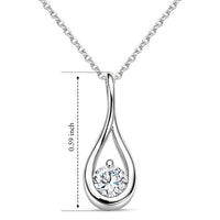 Lab Grown Diamond (G-H, SI) Pendant Necklace (20 Inches) in Rhodium Over Sterling Silver 0.20 ctw