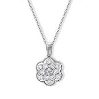 EverTrue Simulated Diamond Pendant Necklace (20 Inches) in Stainless Steel (Ships in 10-12 Days) 4.10 ctw