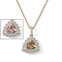 Certified and Appraised D''Joy Premium Turkizite, Moissanite Pendant Necklace (20 Inches) in 18K Vermeil YG Over Sterling Silver 2.00 ctw