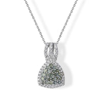 D'Joy Narsipatnam Alexandrite, White Zircon Pendant Necklace (20 Inches) in Rhodium Over Sterling Silver 1.90 ctw