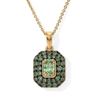 D''Joy Premium Tsavorite Garnet Pendant Necklace (20 Inches) in 18K Vermeil YG Over Sterling Silver 1.30 ctw