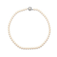 Japanese Akoya Pearl Earrings and Necklace in Sterling Silver 17 Inches