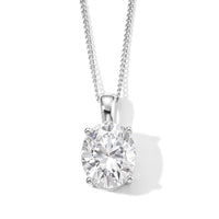 D''Joy Moissanite 3.75 ctw Pendant Necklace in Rhodium Over Sterling Silver 18 Inches