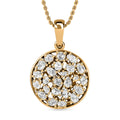 Polki Diamond Circle Pendant Necklace 16-18 Inches in 14K Yellow Gold Over Sterling Silver 1.00 ctw - Sticky add to cart bar
