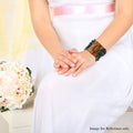 Set of 2 Multi Color Seed Beaded Stretch Bracelet with Wooden Lock - Sticky add to cart bar