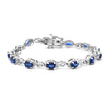 8.30 ctw Kashmir Kyanite Bracelet in Platinum Over Sterling Silver (7.25 In) 11.50 Grams - Sticky add to cart bar