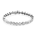 LIMITED EDITION Artisan Crafted Polki Diamond Tennis Bracelet in Platinum Over Sterling Silver (7.25 In) (13.15 g) 4.00 ctw - Sticky add to cart bar