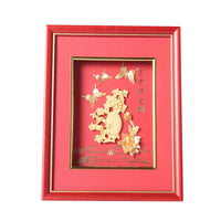 24K Gold Plated Layer Vase Exhibit Wall Decor Frame