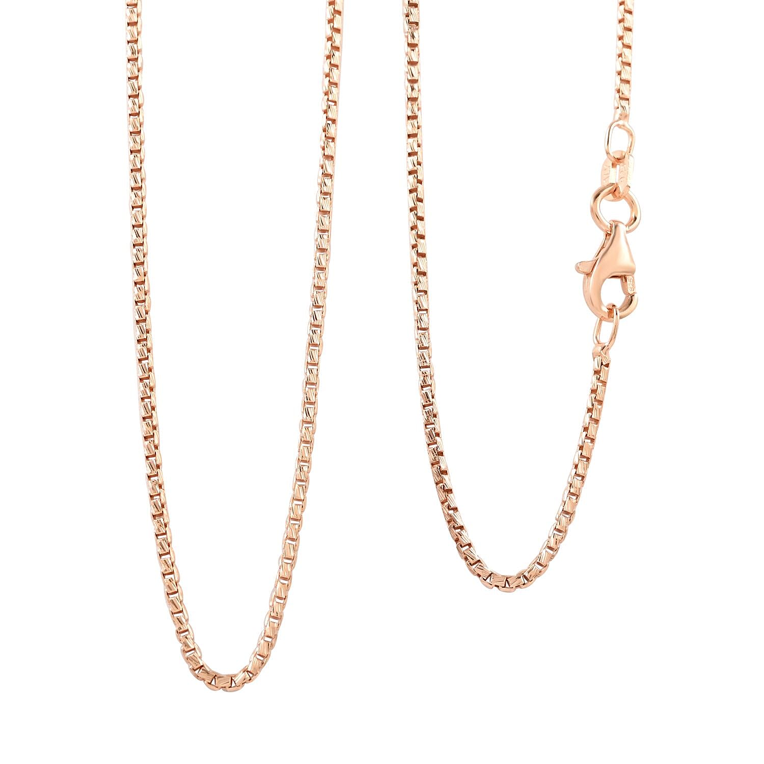 Italian 14K Yellow Gold Over Sterling Silver 1.3mm Box Chain 20 Inches 3.80 Grams
