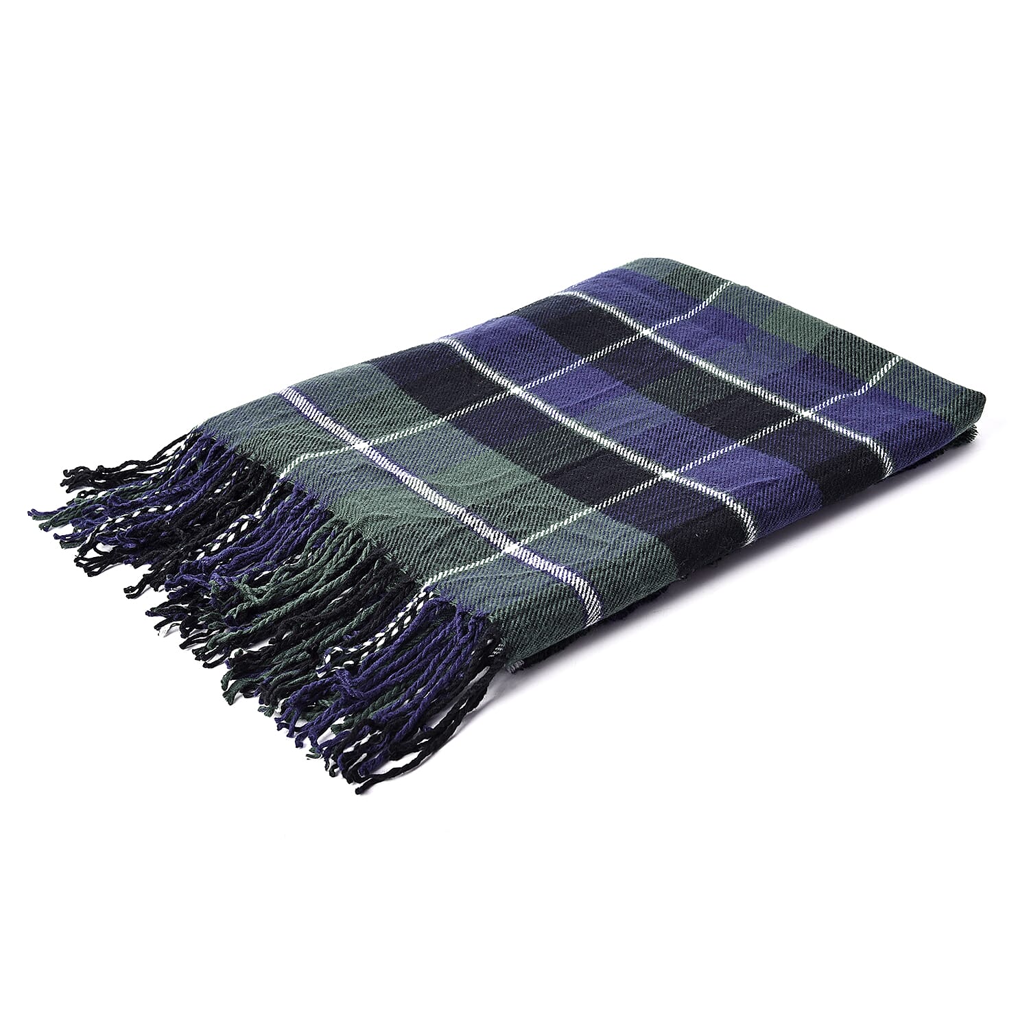 HOMESMART Multi Color Checker Pattern Throw Blanket with Tassels (100% Acrylic)